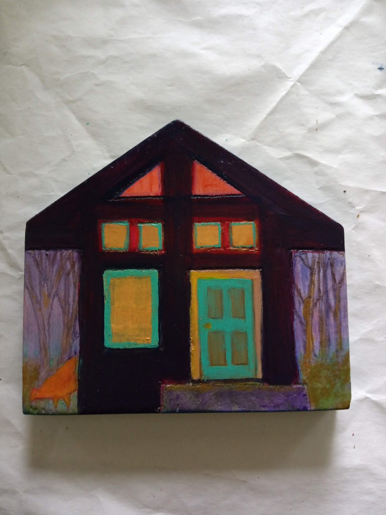 painting of tiny house